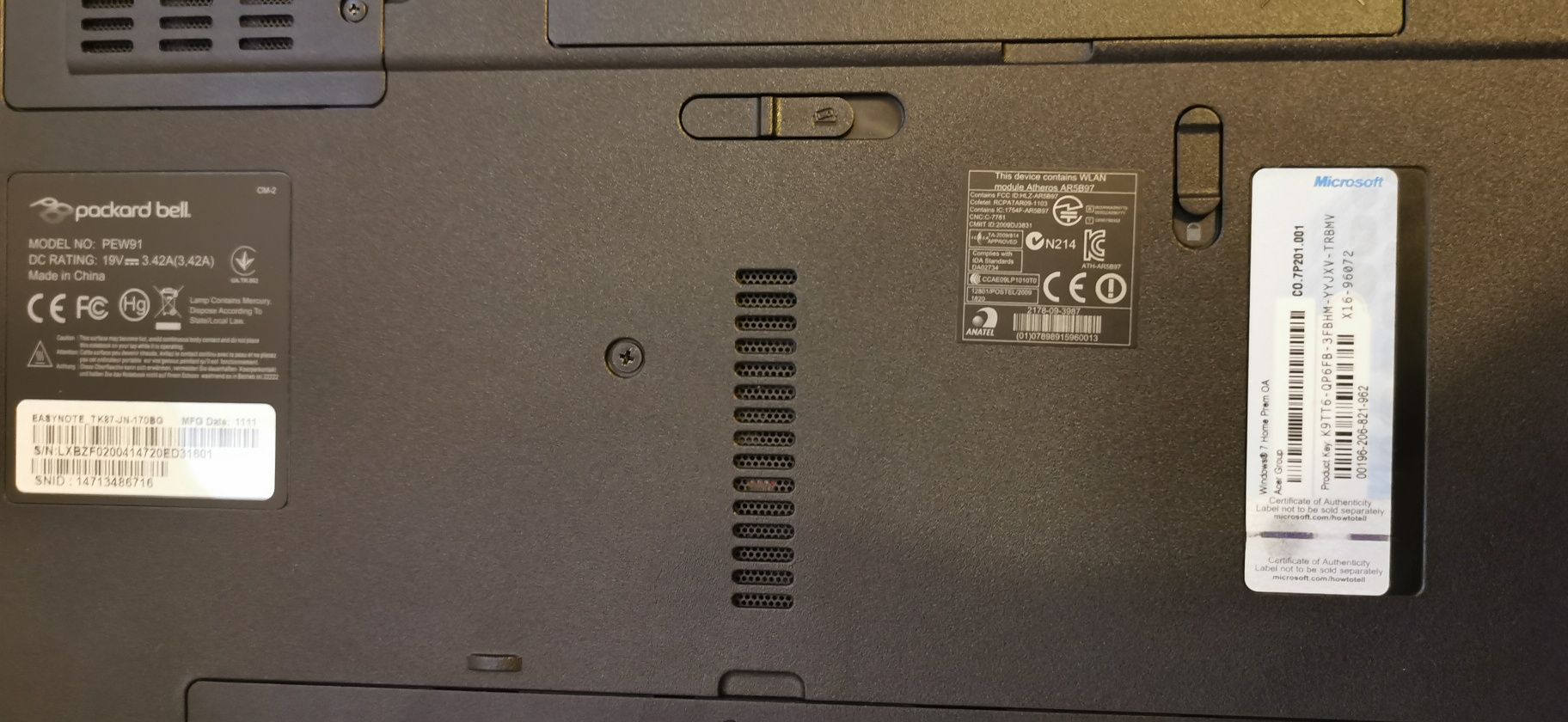 Packard Bell, лаптоп.