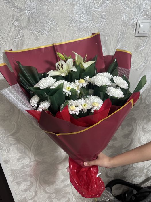 Два букет с красивым оформлением