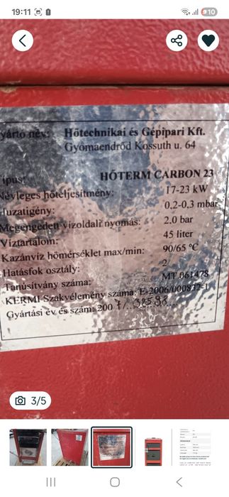 Centrala 23kw pe lemne si carbune functionala