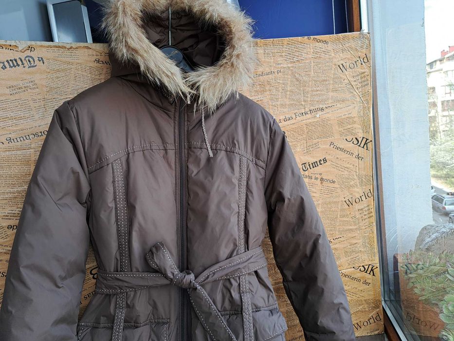 дамско яке,зимно,пухено дълго,грейка,гъши пух,Max Mara