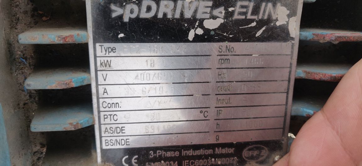 Motor electric trifazat 18.5kW, 1500rpm, 380V