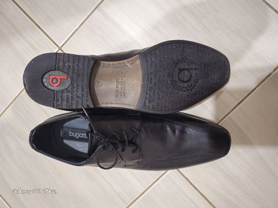 туфли мужские чёрные Bugatti 43 размер Италия
