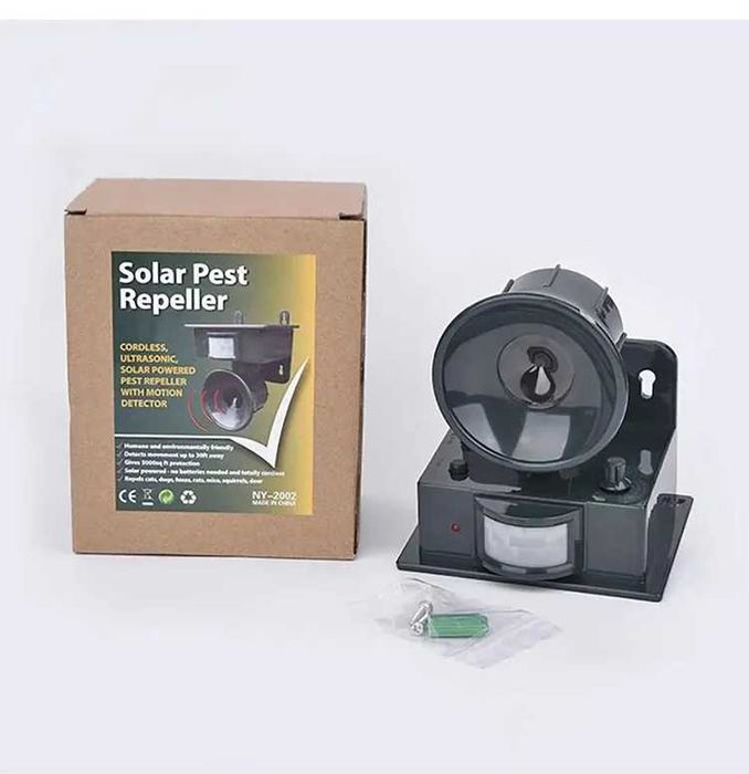 Ултразвуков соларен птицегон гони мишки кучета диви животни гълъби мощ