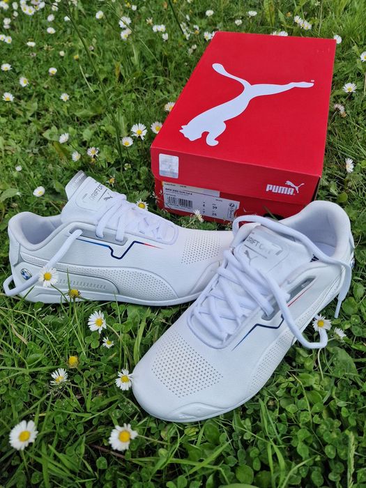 Adidasi Puma Originali Factura Puma BMW Ferrari Alb Drift cat 8 Delta