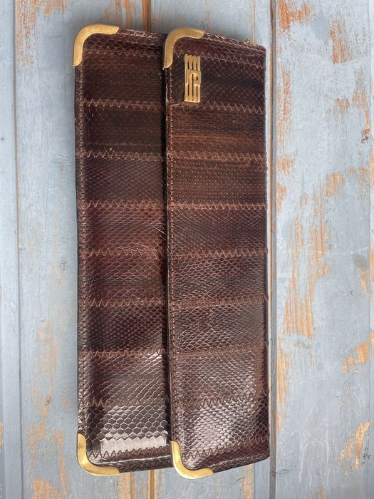 Vintage poseta plic piele sarpe