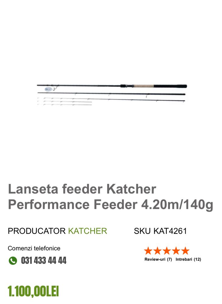 Katcher PERFORMANCE Feeder 4.20M, 140G