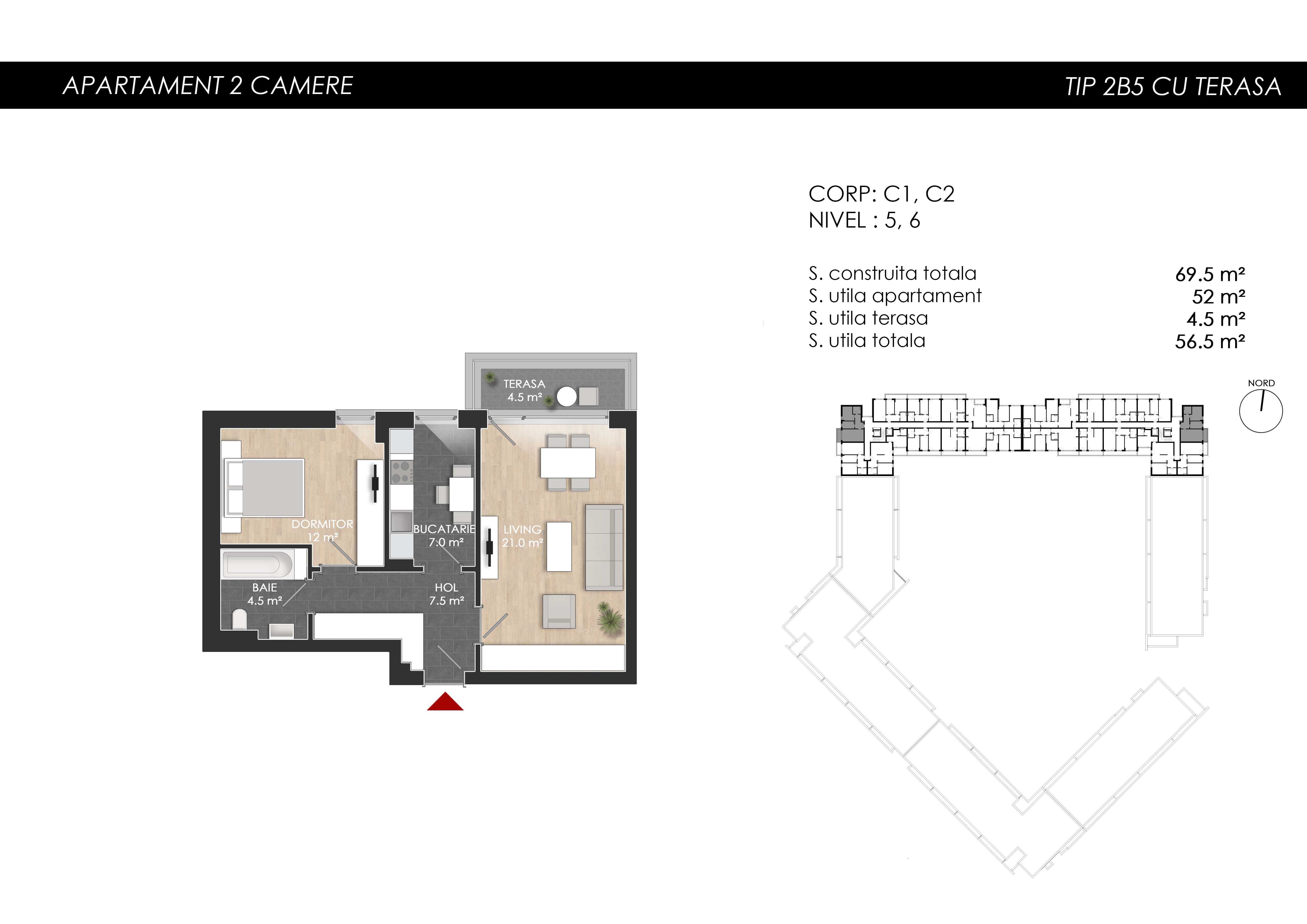 Apartament 2 camere nou -Toamna 2024 -Atria Resort Sos. Chitilei Sect1