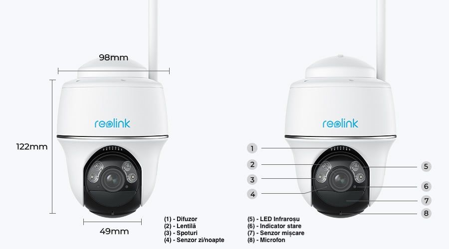 Camera de supraveghere Reolink Argus PT Ultra 4K / 8MP