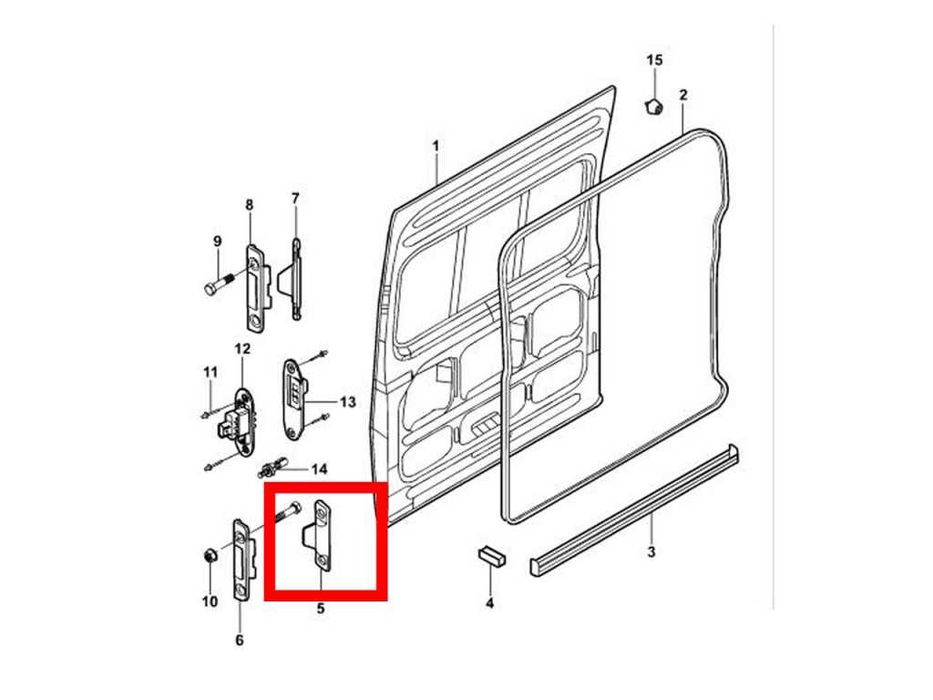 Заключващ детайл за плъзгаща врата Ford Transit MK6 & MK7
