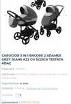 Cărucior Adamex Encore 3 în 1 – Grey – Confort și fiabilitate