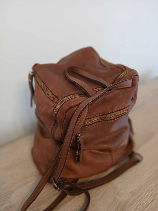 Rucsac din piele naturală moale – lucrat manual, model unic
