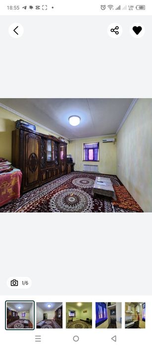 6 mikrorayonda 1 xonali kvartira ijaraga beriladi