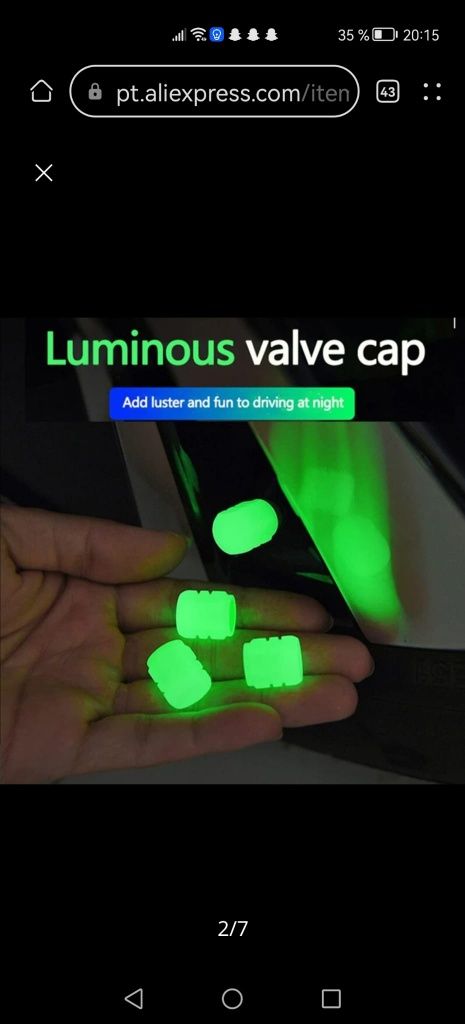 Capace valve fluorescente