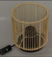 Lampa de masa vintage din bambus