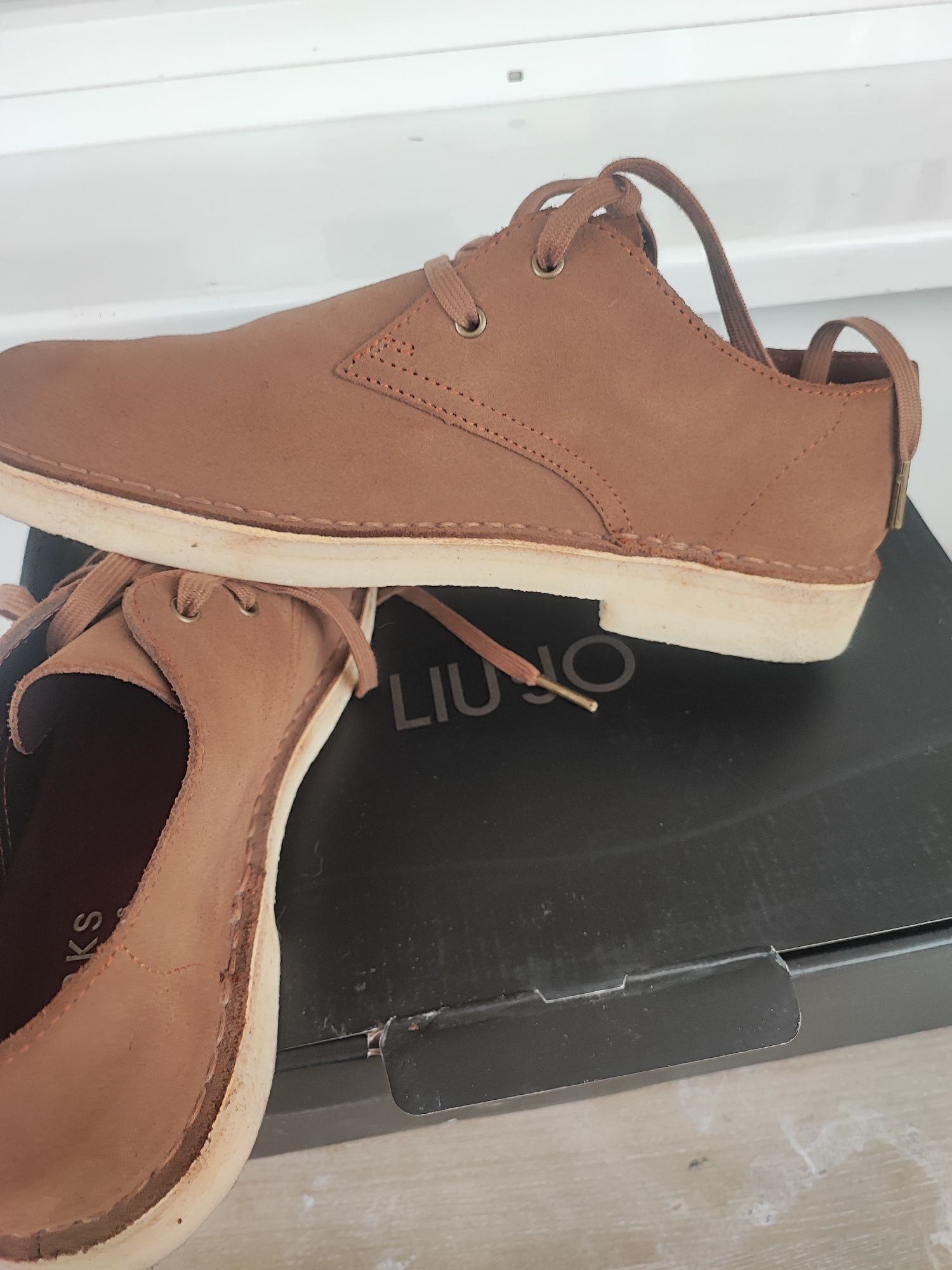 Pantofi casual Clarks, piele naturala, 42, maro,  noi, nepurtati