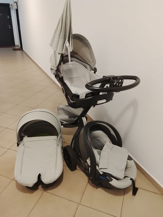 Cărucior stokke 3 in 1 cu accesorii