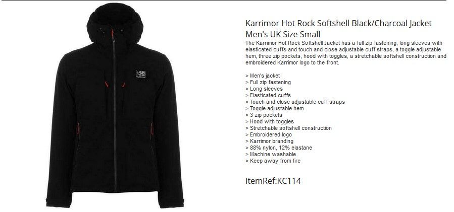 Унисекс яке Karrimor Hot Rock Softshell S