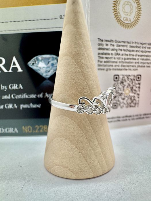 Сребърен пръстен с мойсанит (Диамант) 1.3 карата