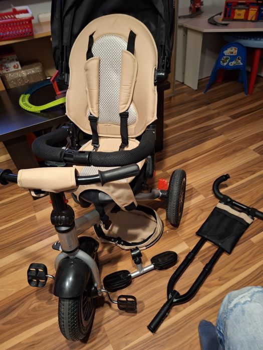 Set scaun de masina de mancare si 3cicleta 4 in 1 si moto elec de copi