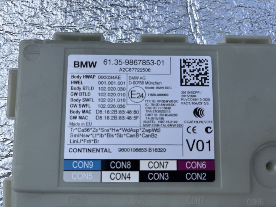 Modul / Calculator BDC BMW Seria 3, 5, 7 G11 G12 G30 G31 G38 G20 G01