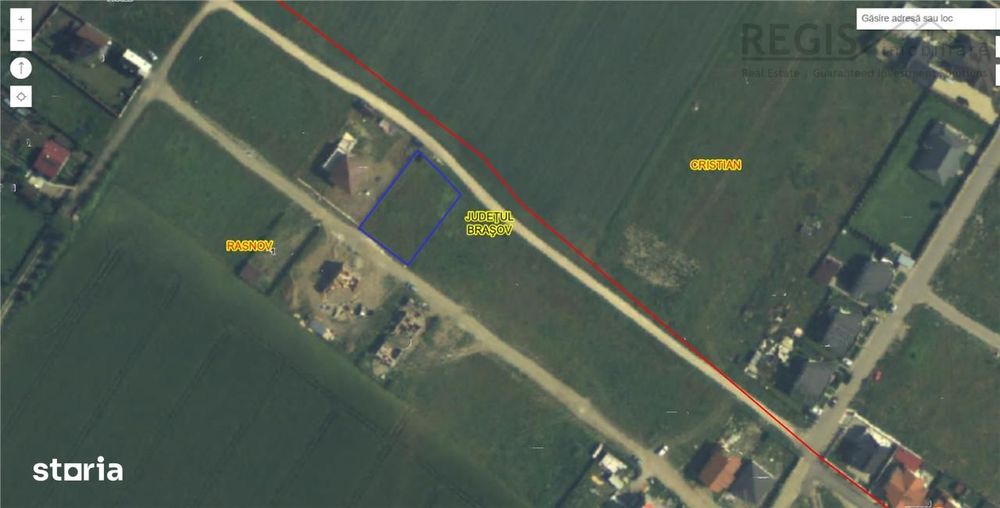Teren intravilan granita Rasnov Cristian 890 mp