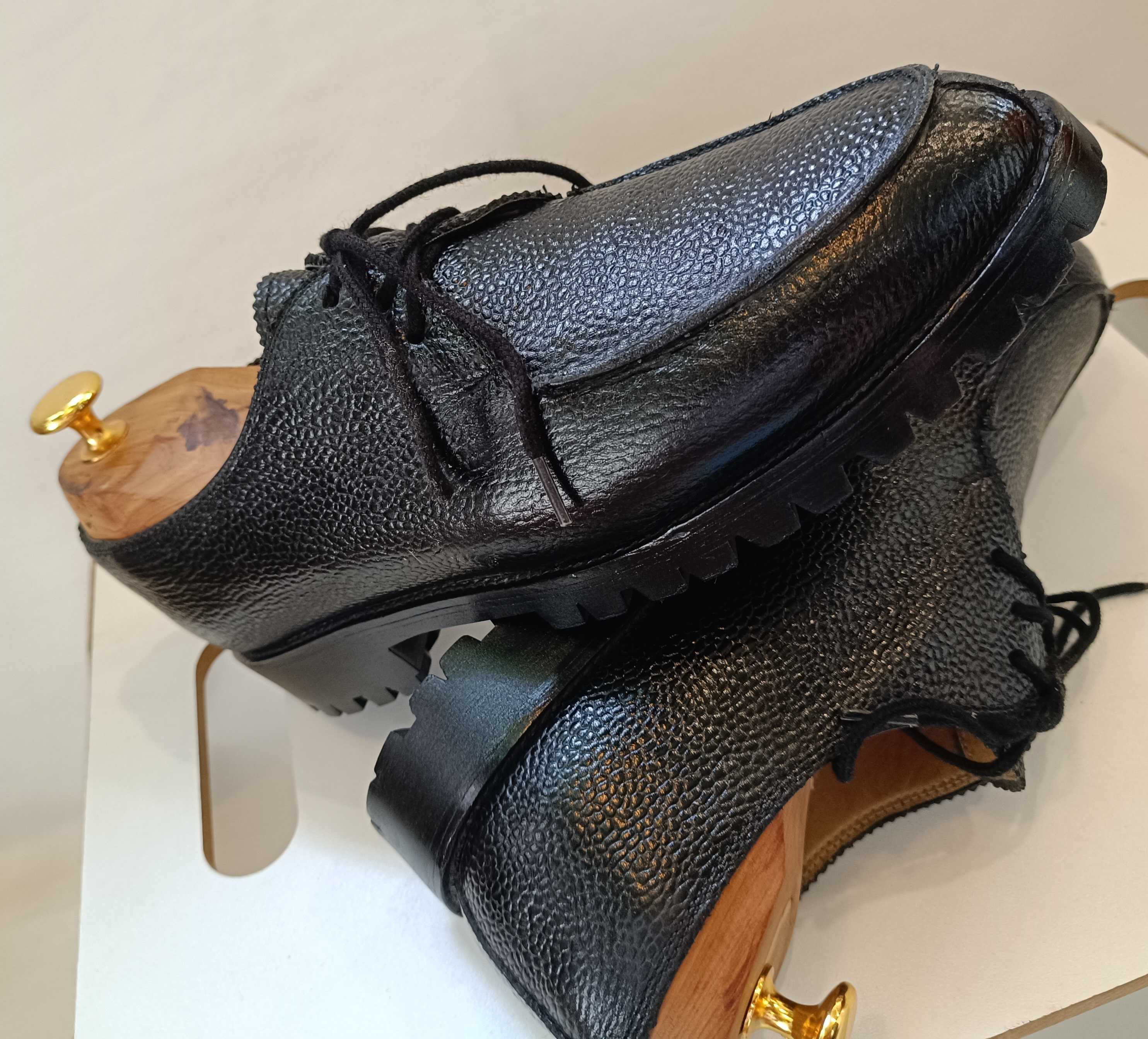 Pantofi derby 38.5 39 premium D. H. Pollak piele naturala superioara