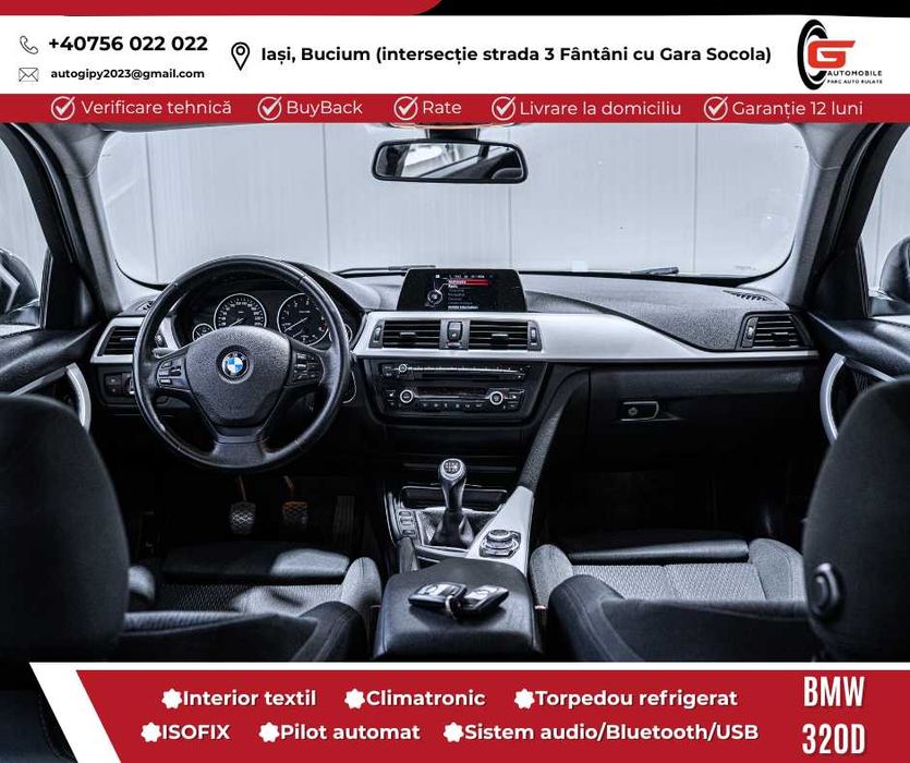 BMW 320D 185CP Înmatriculat RO Climatronic Navi Senzori Scaune sport