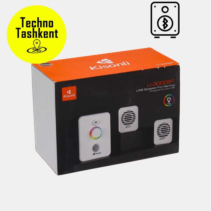 Компьютерные колонки 2.1 Kisonli U3000BT, Bluetooth, AUX, 5W+2x3W