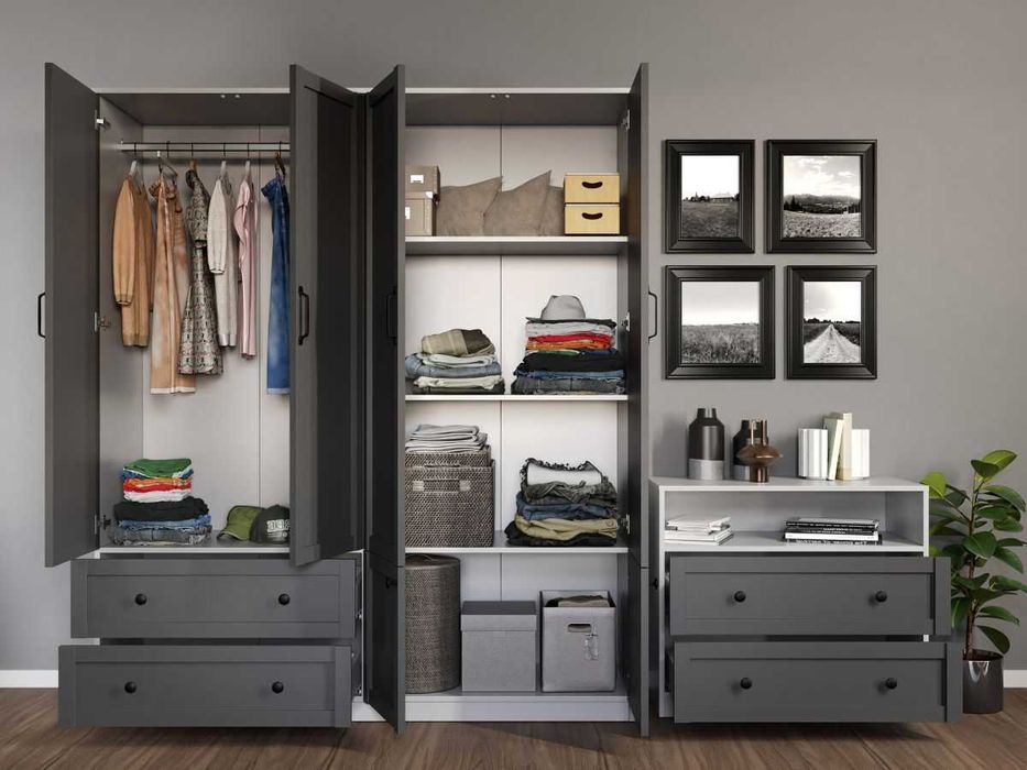 Set Mobila Dormitor Grafit C06 - Transport Gratuit in 4-10 zile