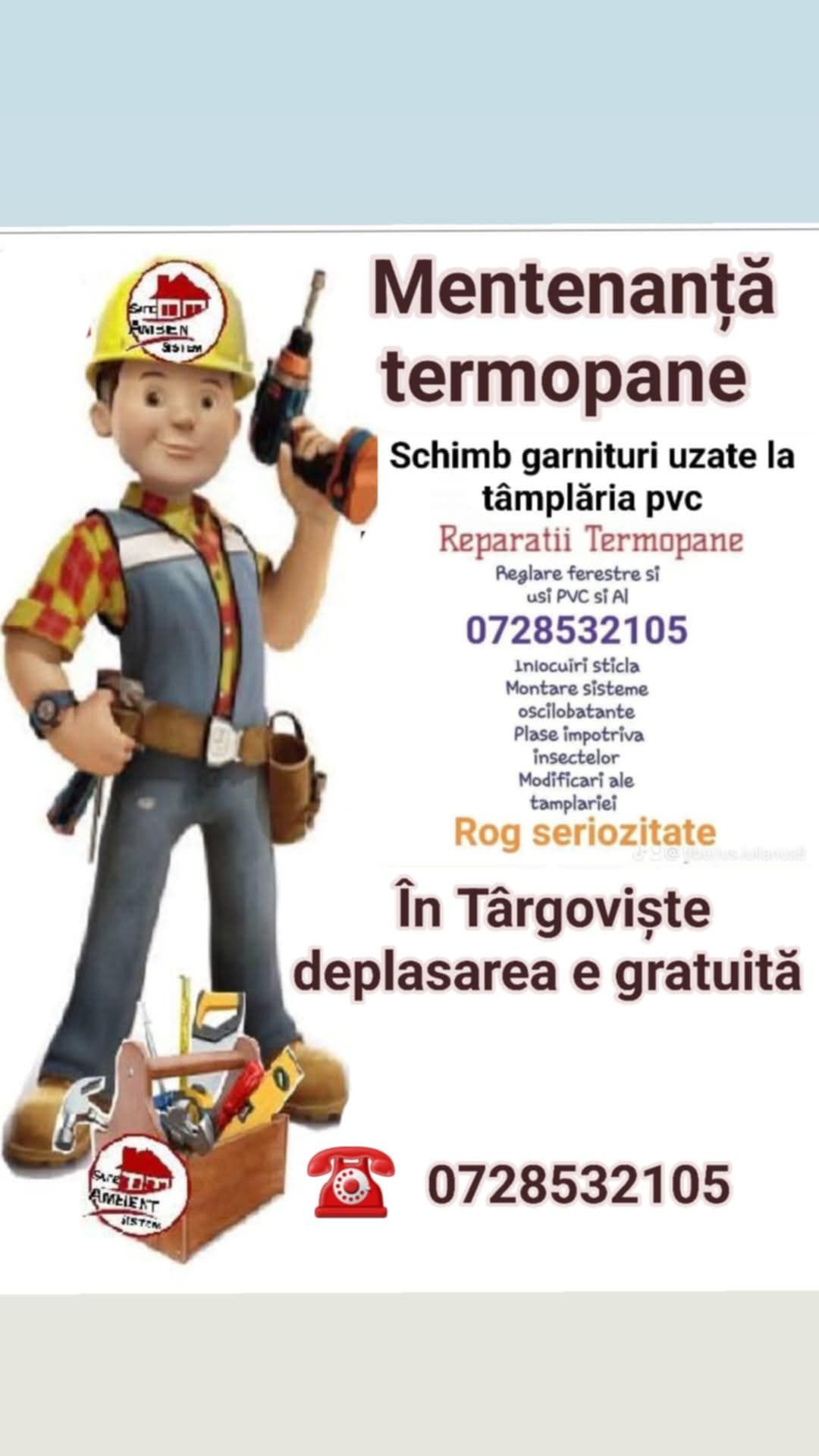 Schimb garnituri uzate la tâmplărie pvc