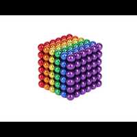 Set 216 Bile magnetice Rainbow NEOCUB diametru 5 mm multicolor cutie d