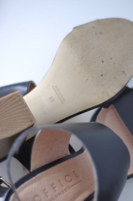 Sandale piele naturala neagra, marimea 38