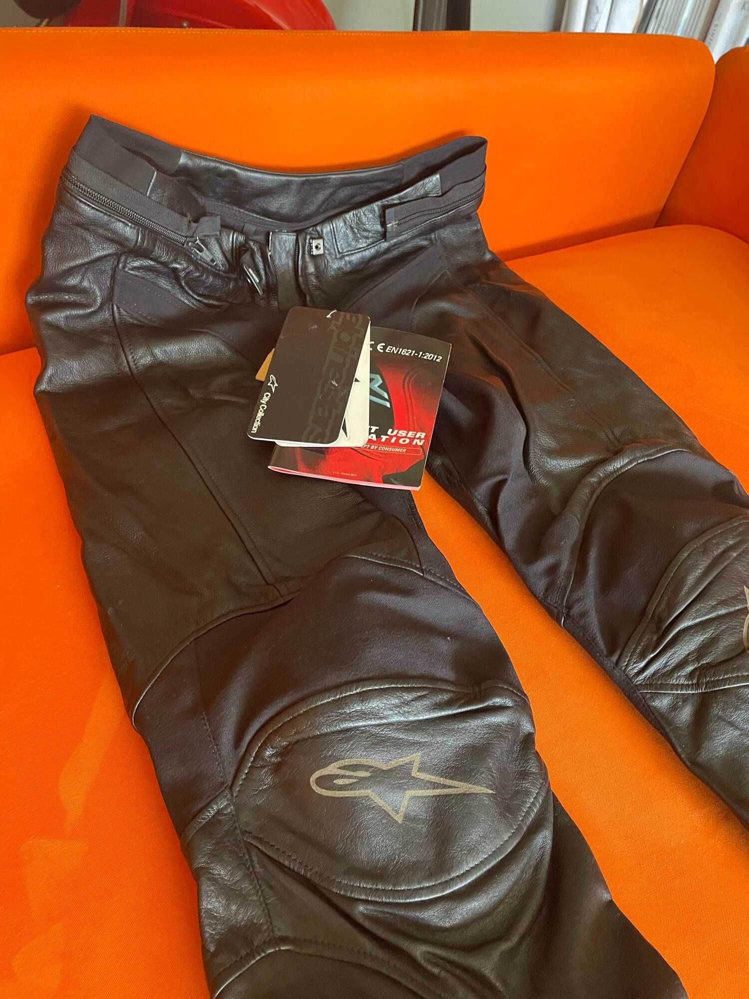 Pantaloni de piele dama Alpinestars Stella Vika 38 (IT42) - Noi