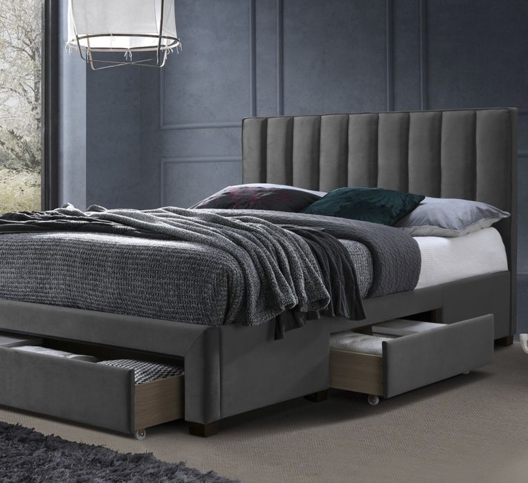Тапицирано легло Grace Сиво 140/200