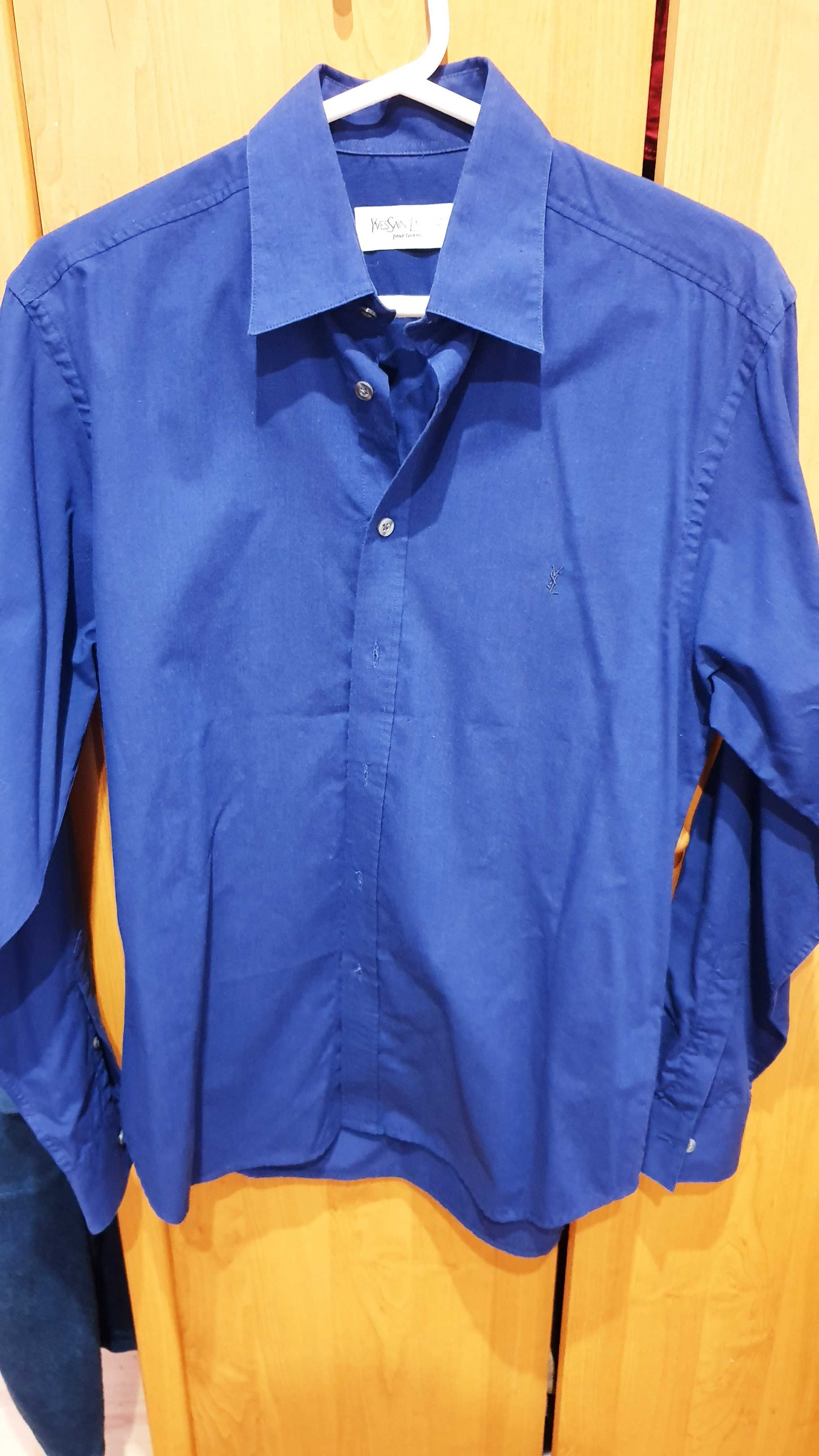 Тъмно синя риза Yves Saint Laurent YSL, размер M, Medium