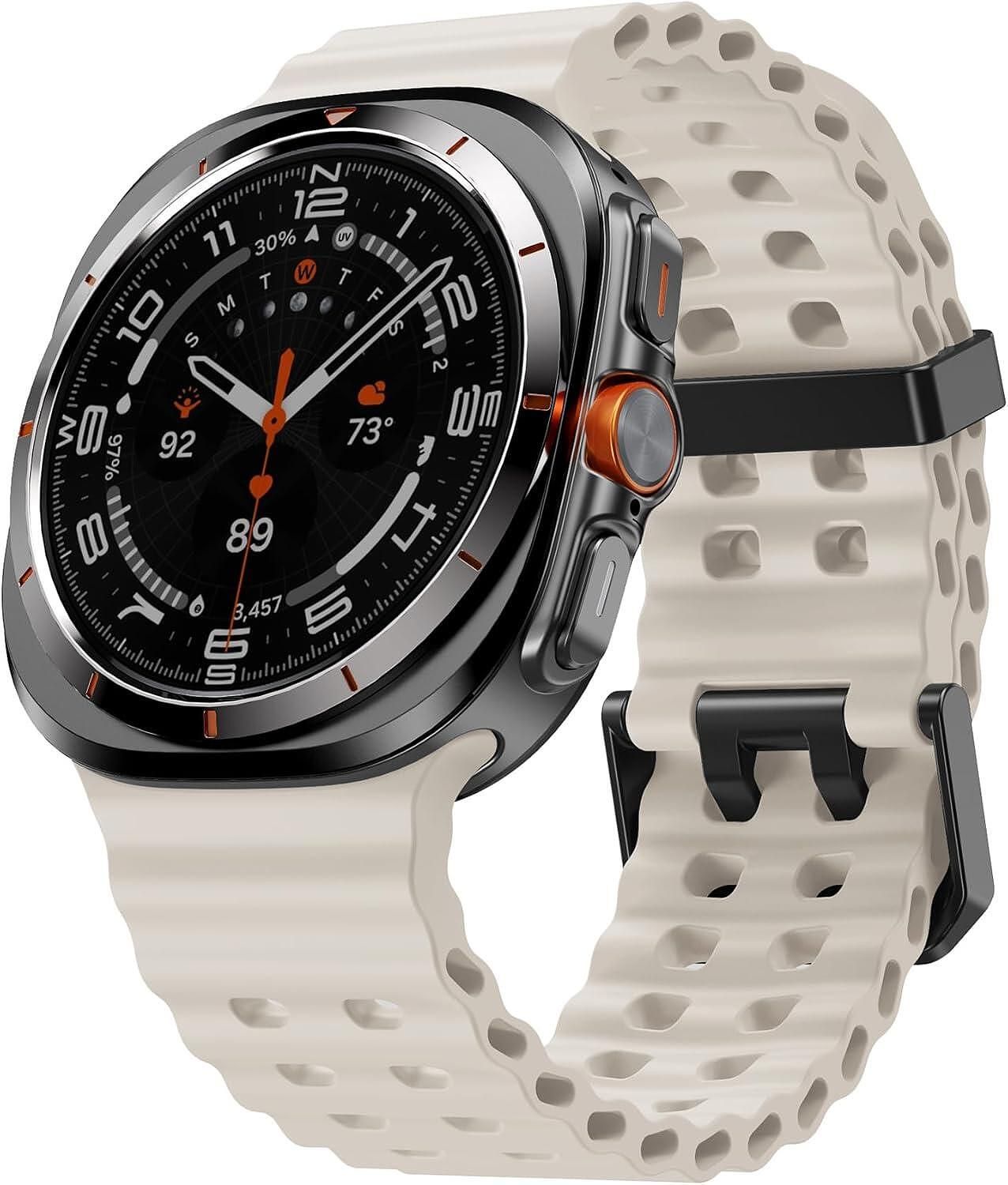 Силиконова Каишка за Samsung Galaxy Watch Ultra - Starlight цвят