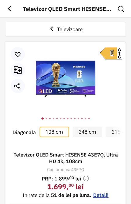 TV Hisense Qled 4k