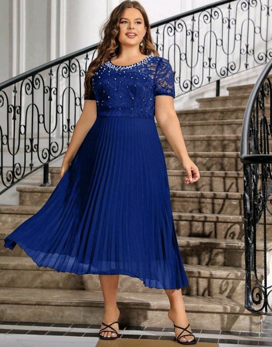 Rochie albastra marime mare 4 xl