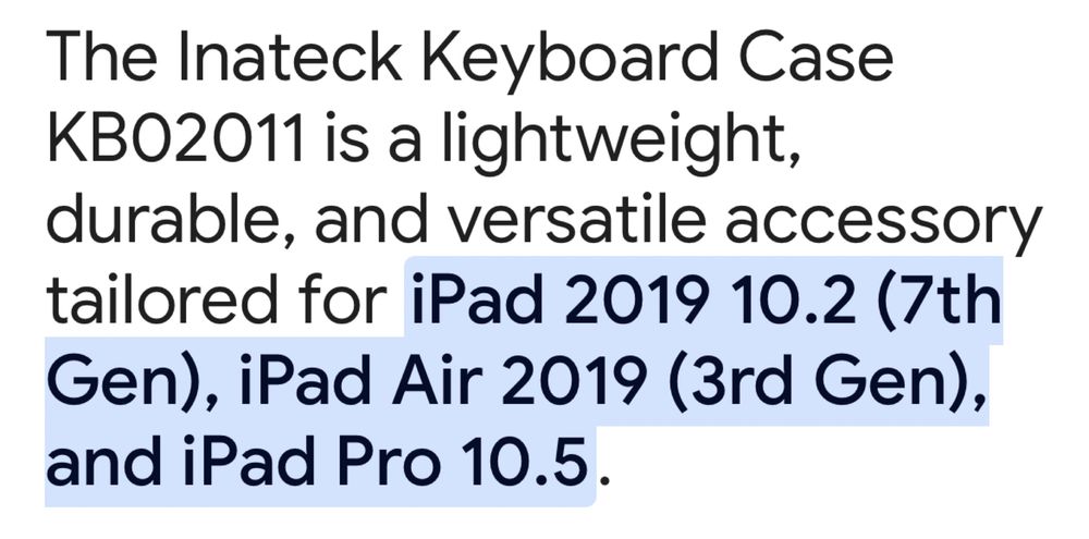 Inateck KB02011 iPad