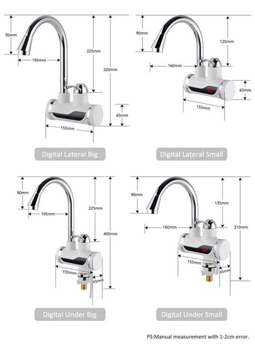 Смесител за вода с нагревател за мигновено загряване 3000W