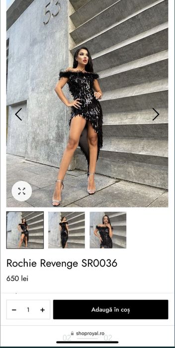 Vand rochie de seara, Shop Royal, neagra, marimea S,