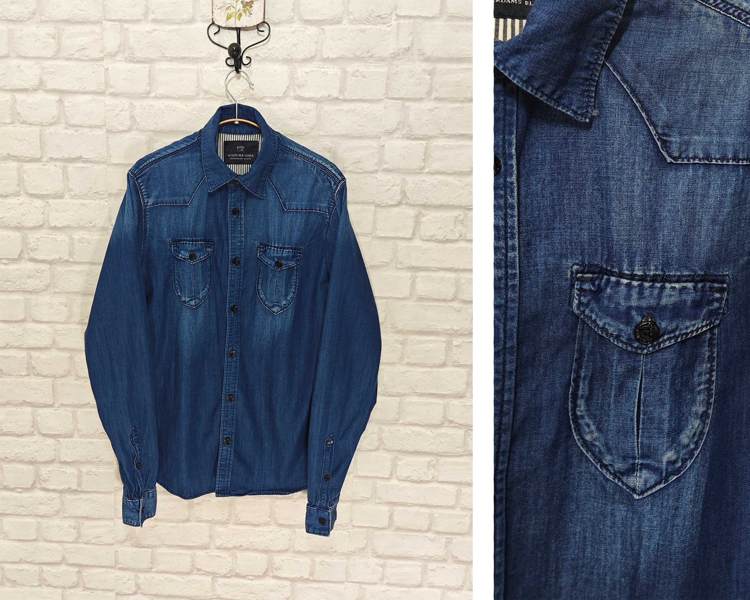 Scotch & Soda Denim Оригинална мъжка риза размер М