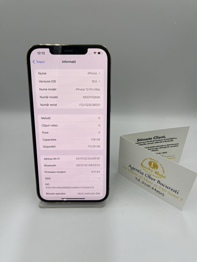 Iphone 12 Pro Max 128GB/86% baterie #41929