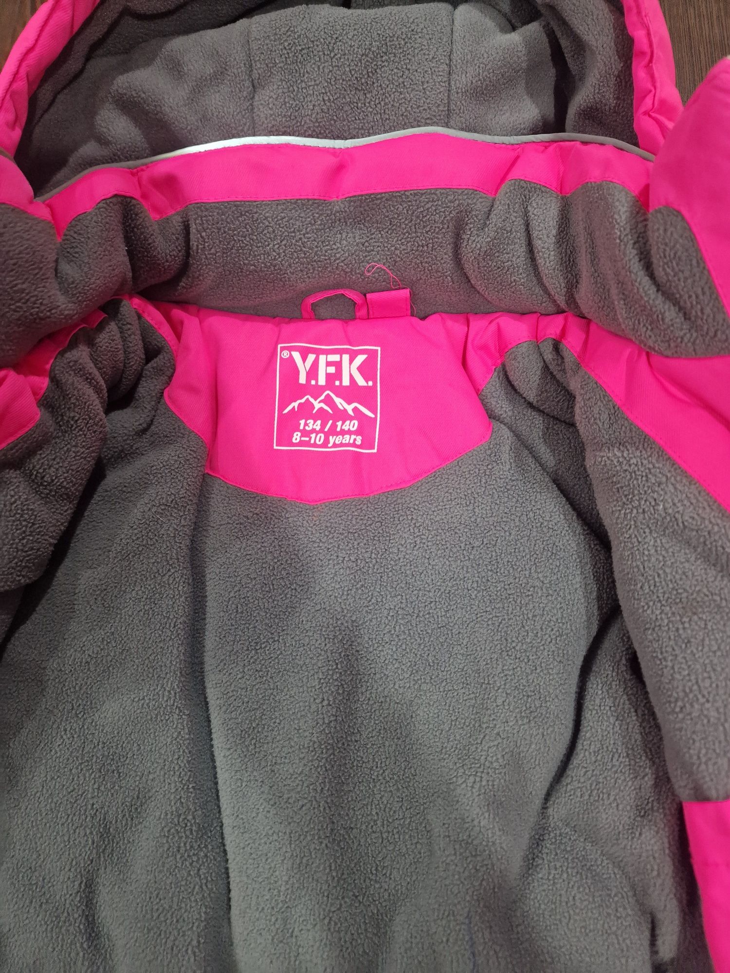 Geaca ski fete roz+ 2 perechi pantaloni termici ski