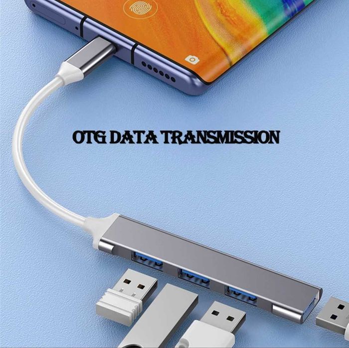 OTG переходник Type C на HUB 3.0 4 порта. Алматы.