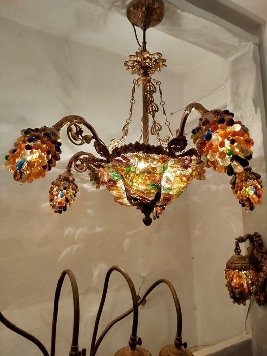 Продам винтажные люстру и бра антиквариат