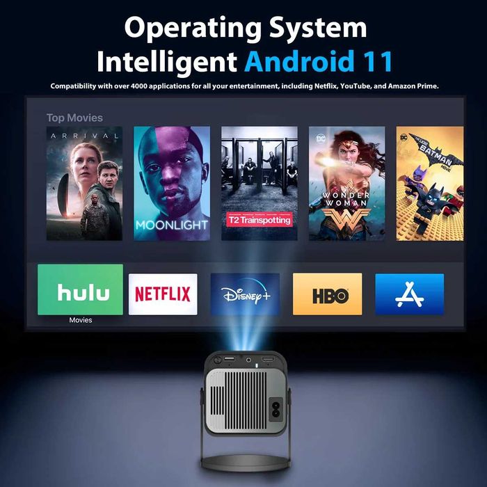 Videoproiector HY320 MINI, 720p HD, 250 ANSI, Android