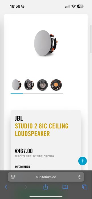 Boxa profesionala noua ! In tiple ! JBL Studio 2 8IC Premium