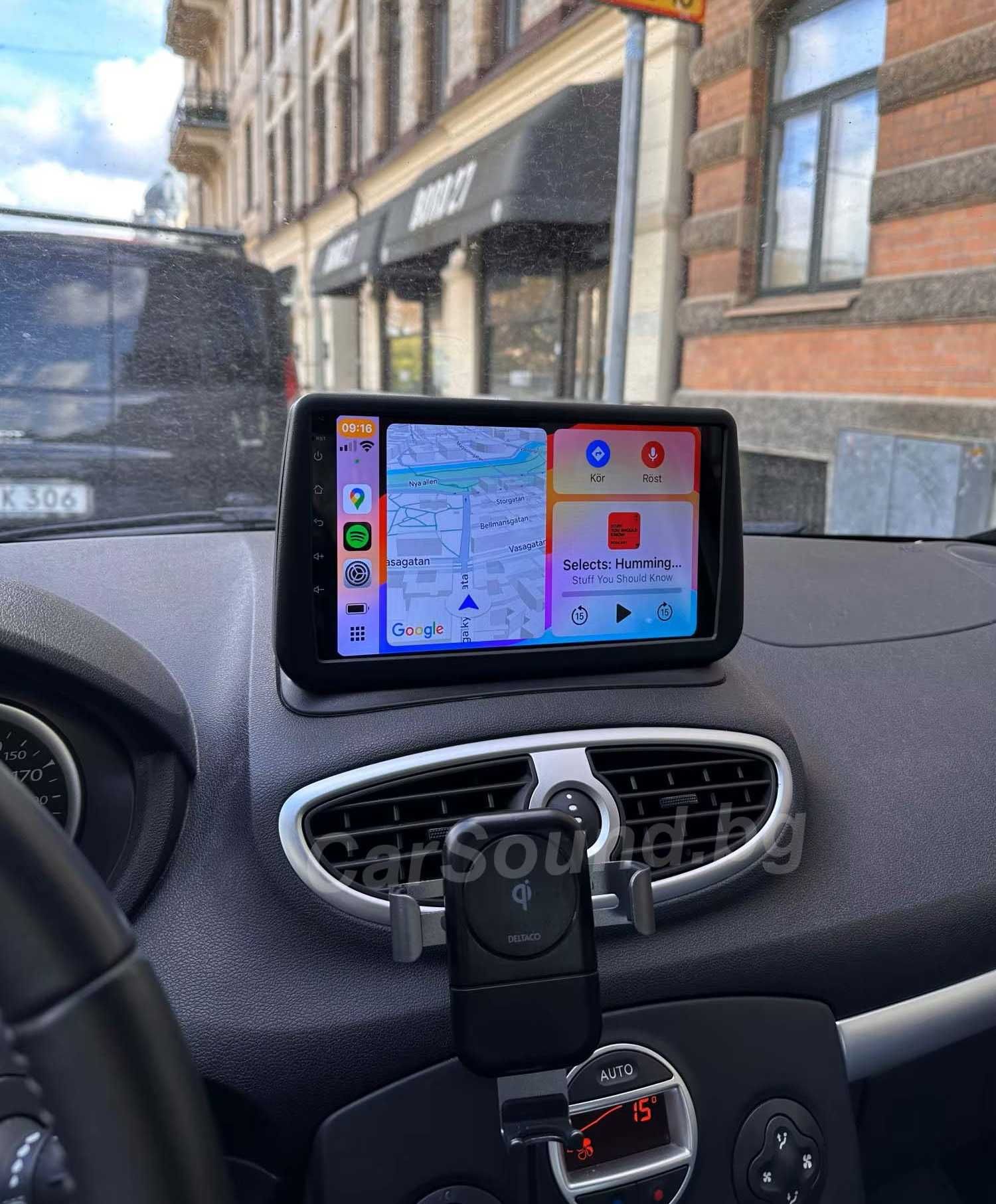 Renault Clio 3 - 9" Android 14 Мултимедия Рено Клио Навигация Андроид