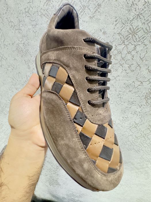 Плетенные кроссовки из кожы оленья